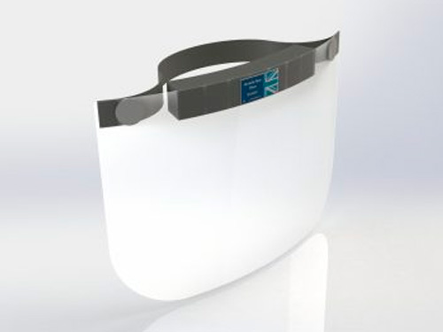 Protector facial de plástico Máscara de protección facial 1 soporte con 3 láminas de recambio cada una 